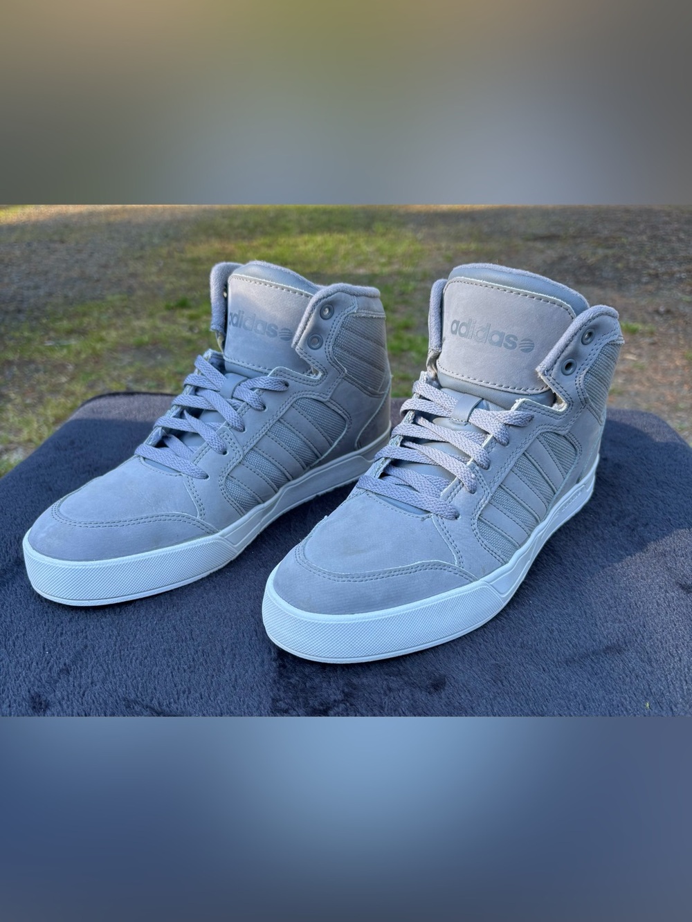 adidas NEO Raleigh Mid Light Onix Grey Men’s Size 9.5 High Top Sneakers Rare